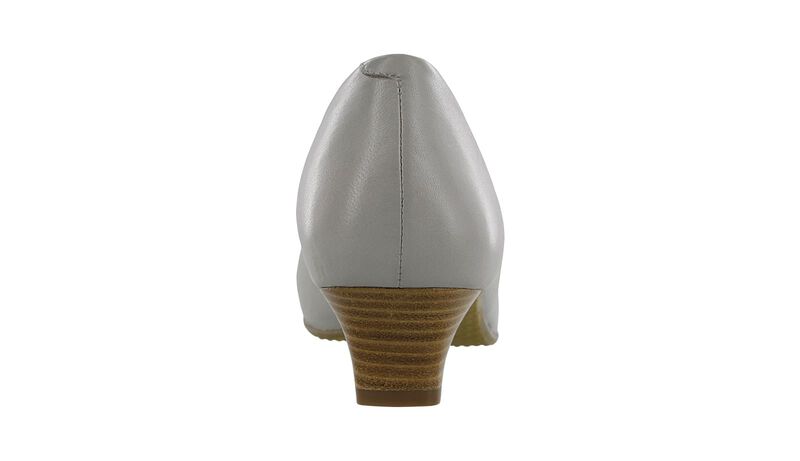 Eleanor Taupe Stripe Bow Right Rear View