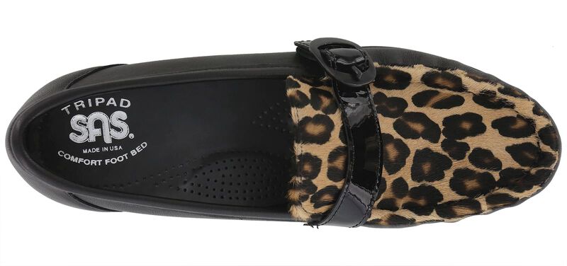 Lara Black Leopard Left Top View