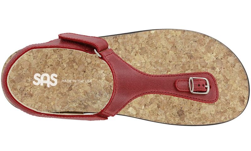 Marina T-Strap Sandal, Red, large