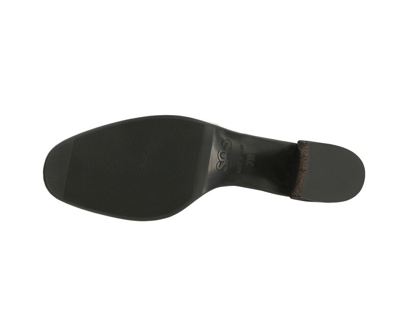 Simi Black Suede-Rose Gold Left Sole View