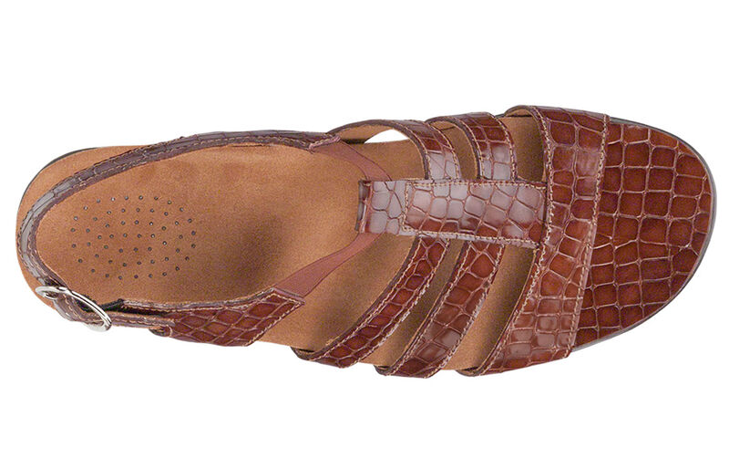 Allegro Cognac Croc Left Top View