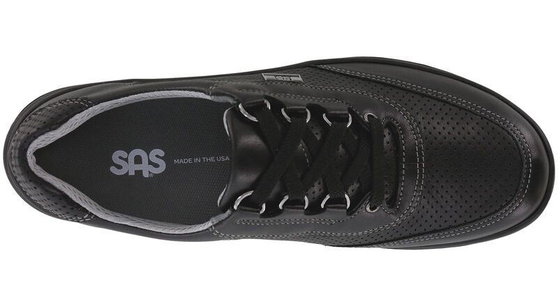 Sporty Lux Black Perf Left Top View
