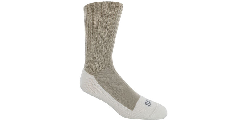 Diabetic Crew Large Khaki Socks Model View