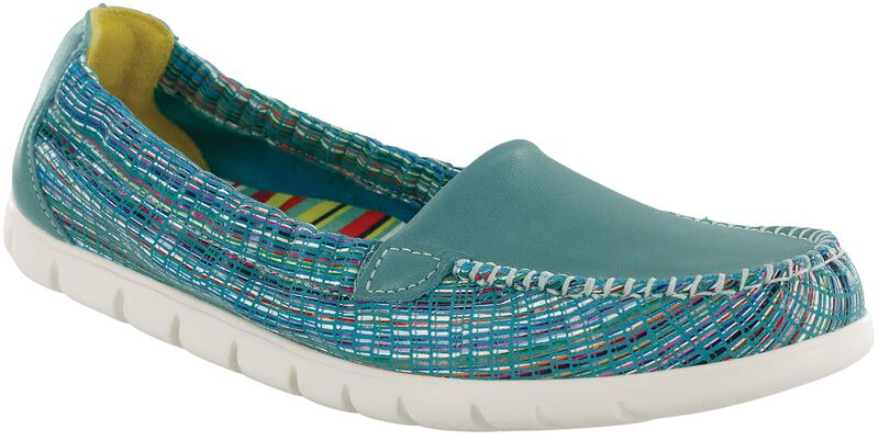Sunny Slip On Loafer - Turquoise Rainbow, , large