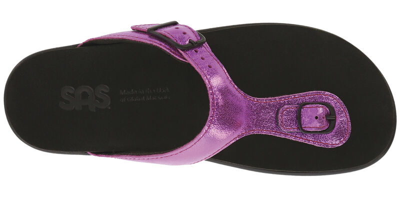 Sanibel LTD T-Strap Slide Sandal - Pink Sparkle, Pink Sparkle, large