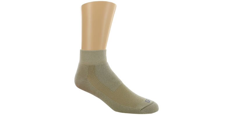 SAS Women&#39;s QTR Walker Socks Medium Khaki Model View