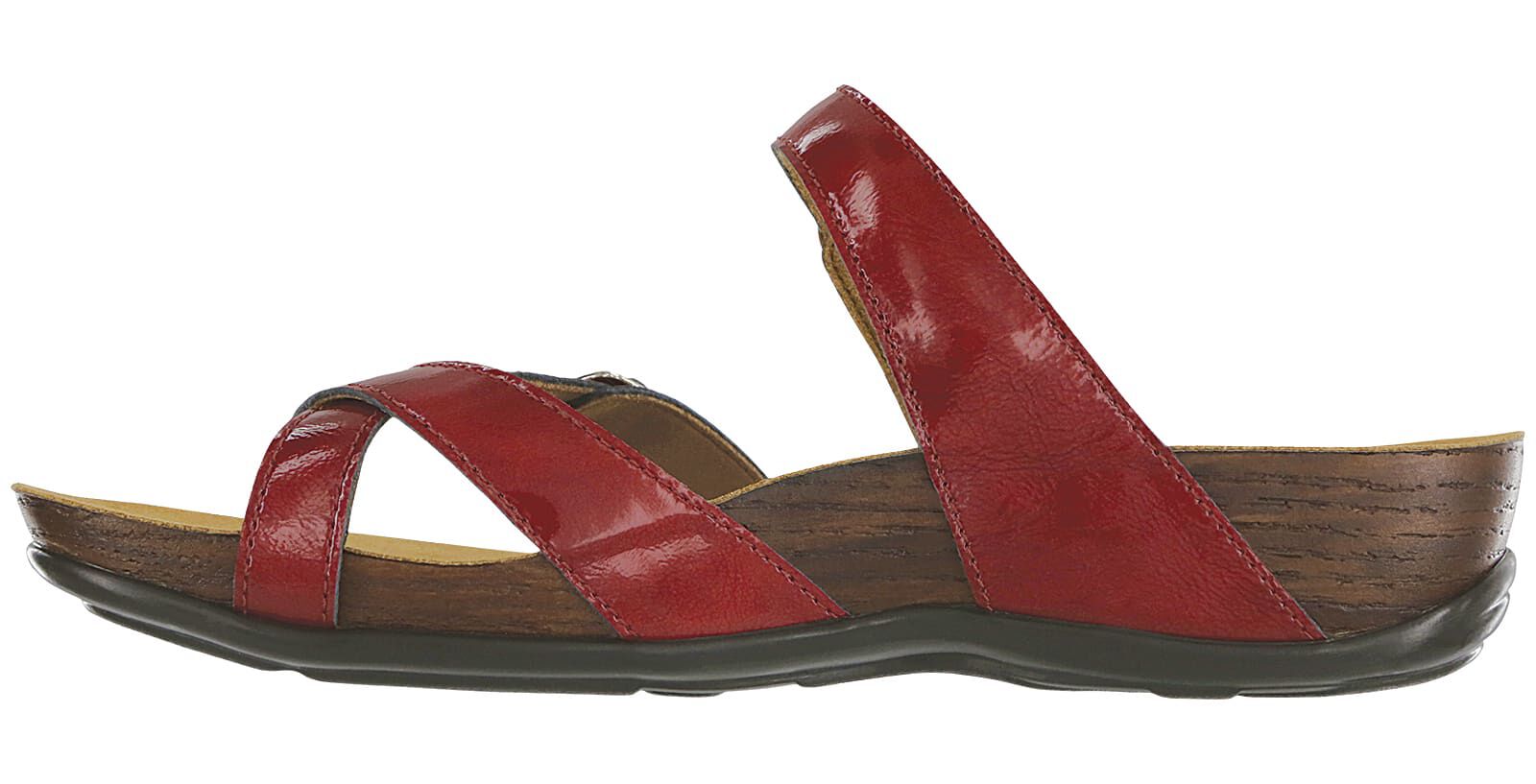 靴 The Sandalman Toe Loop Slide Slip Women's Toe Loop Slip On Slide Sandals, Denim Color Flat