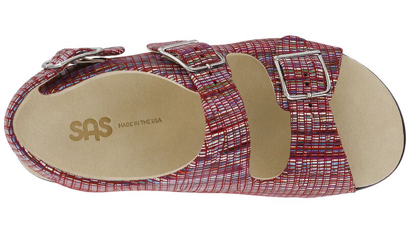 Relaxed Heel Strap Sandal - Rainbow Red, Rainbow Red, large