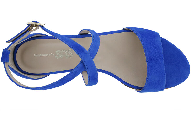 Simone Suede Blue Left Top View