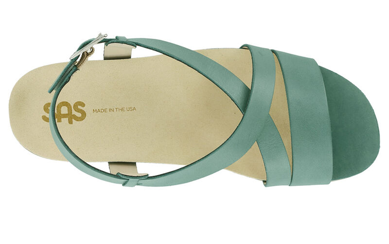 Nouveau Cross Strap Heel Sandal - Teal, , large