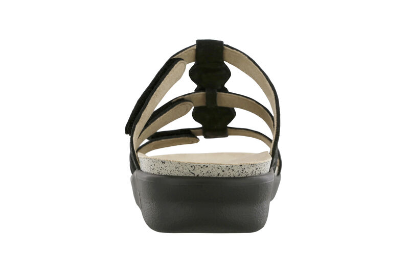 Naples  Slide Sandal, Nero Snake, large