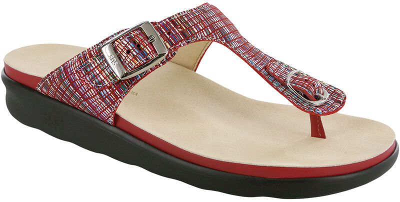 Sanibel T-Strap Slide Sandal - Rainbow Red, Rainbow Red, large