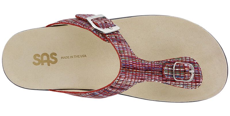 Sanibel T-Strap Slide Sandal - Rainbow Red, Rainbow Red, large