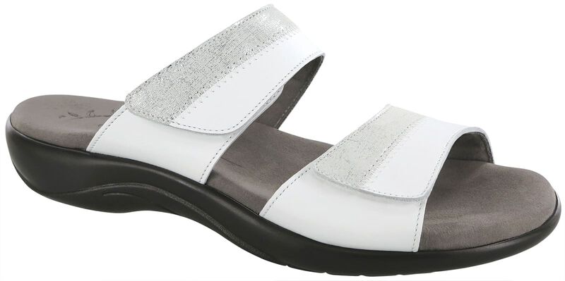 Nudu Slide White-Silver Right .75 View