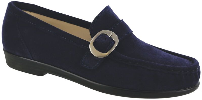 Lara Navy Suede Right .75 View