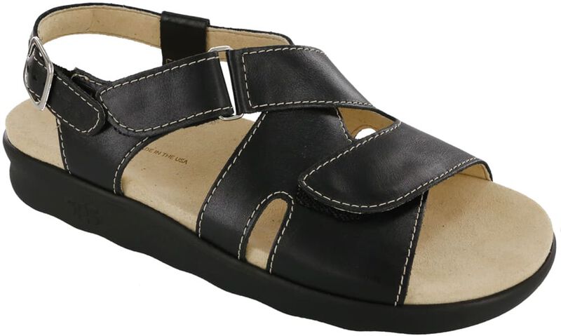 Huggy Cross Strap Sandal, Nero, large