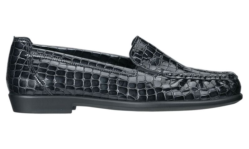 Joy Slip On Loafer - Black Croc, , large