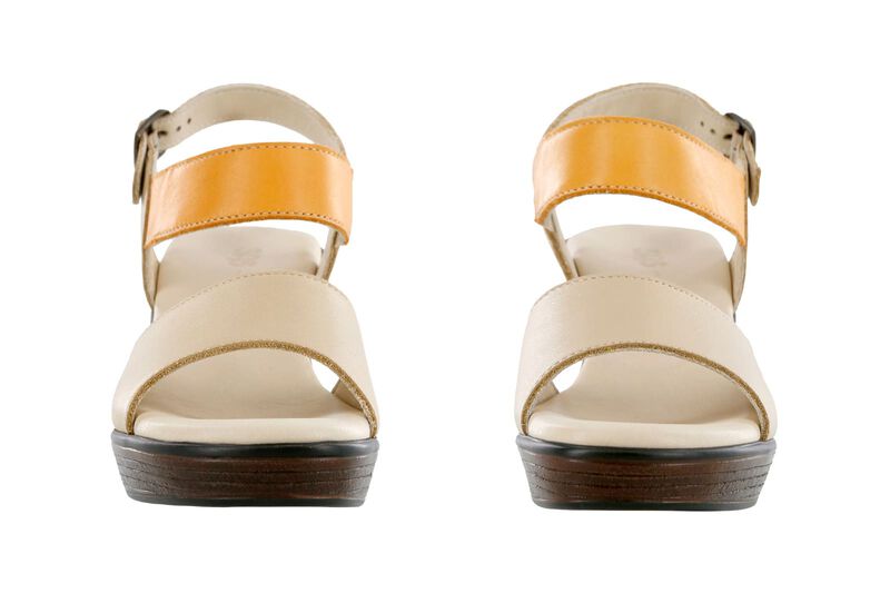 Heather Quarter Strap Wedge Sandal - Cappuccino - Orange, , large
