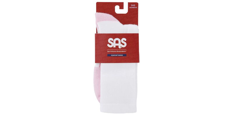Women&#39;s Crew Walker Large White Socks Front View