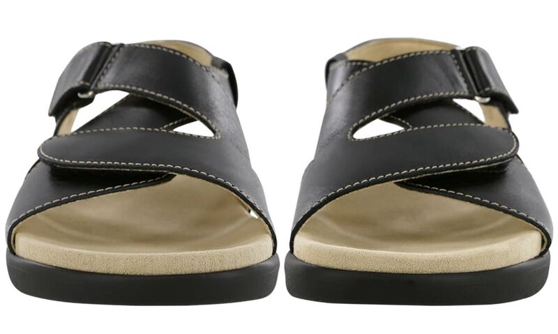 Huggy Cross Strap Sandal, Nero, large