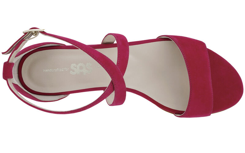 Simone Suede Fuchsia Left Top View