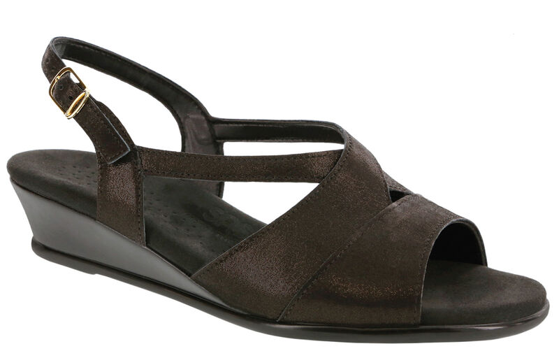 Caress Cross Strap Wedge Sandal