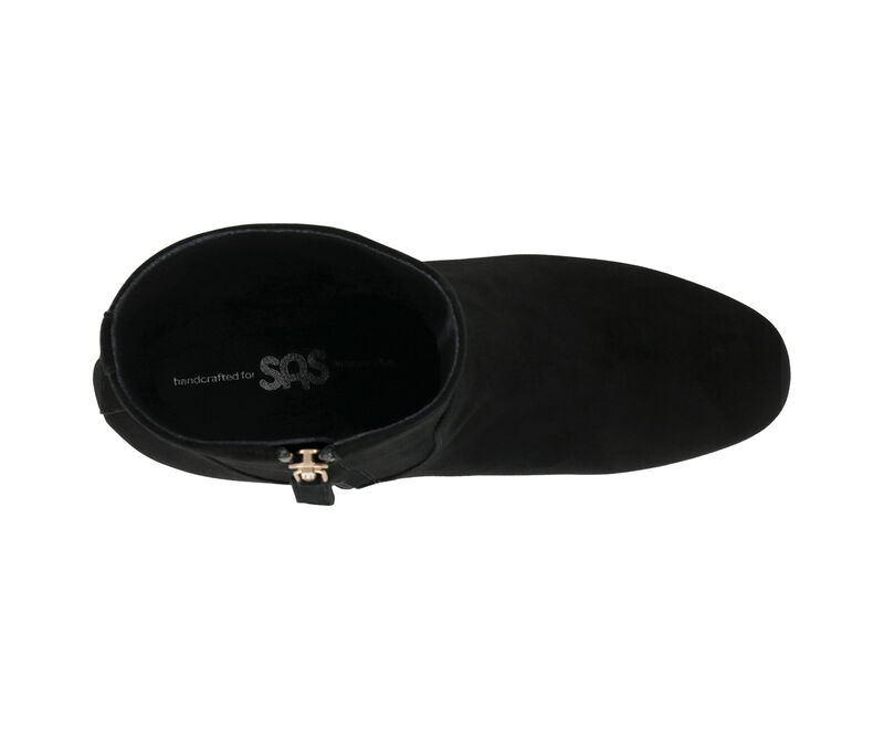 Simi Black Suede-Rose Gold Left Top View