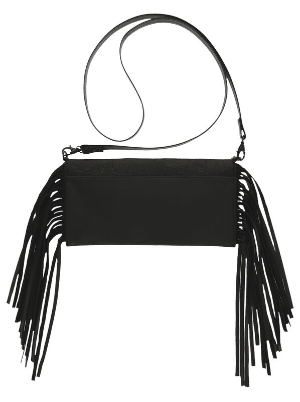 Tether Shoulder Handbag, Black Larse, large