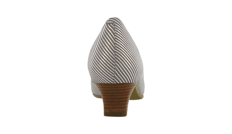 Elaine Taupe Stripe Right Rear View