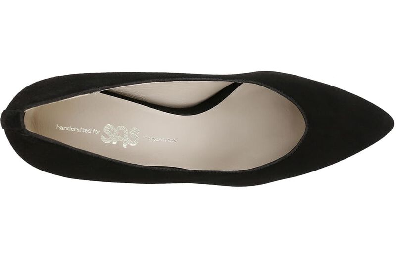 Moxie Black Suede Right Top View