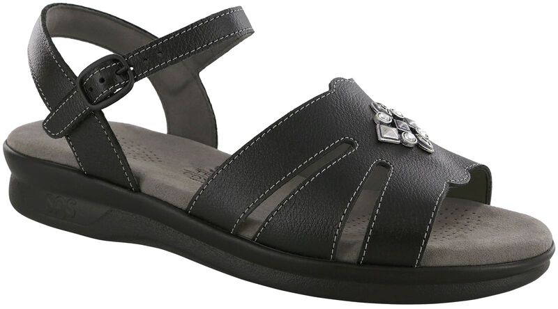 Helena Quarter Strap Sandal - Black, , large