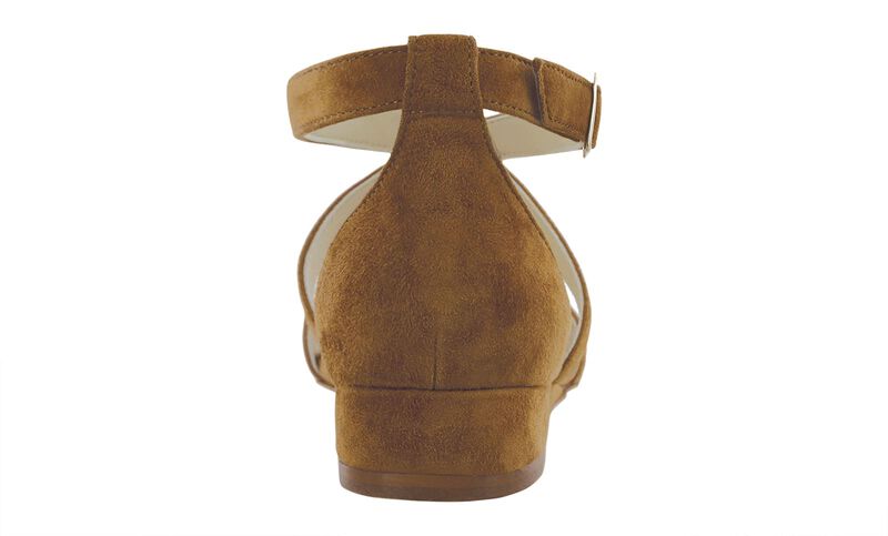 Simone Tan Suede Right Rear View