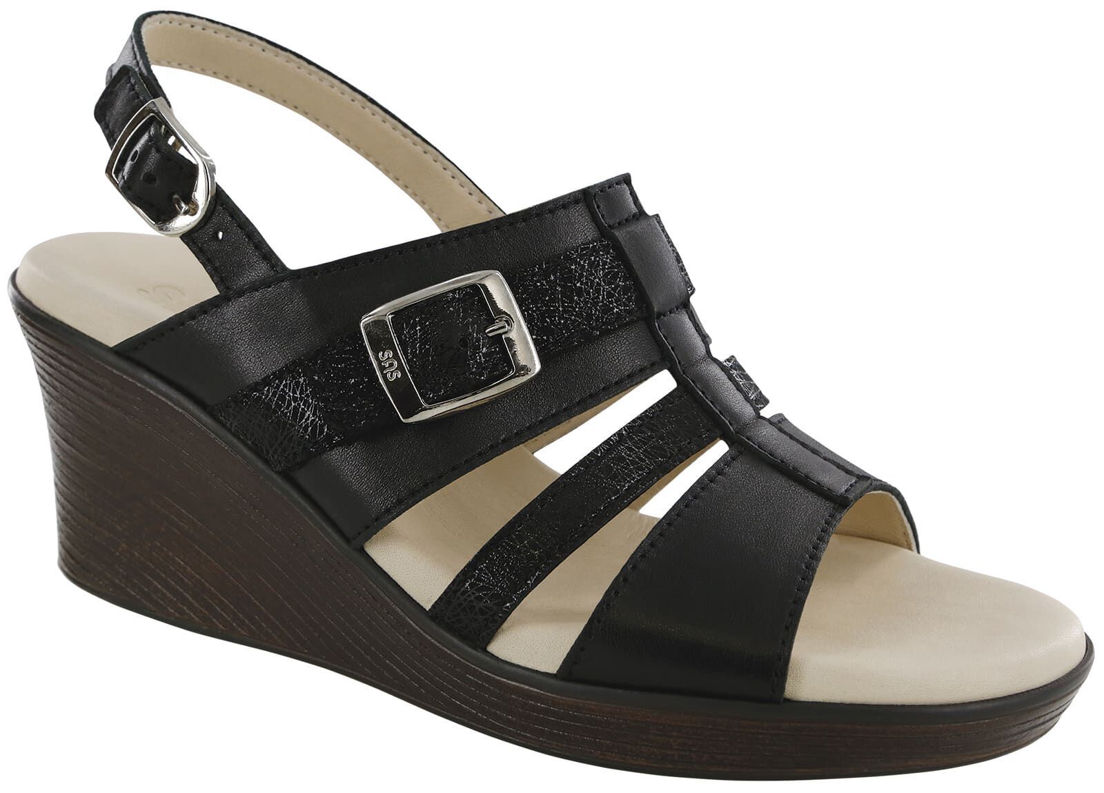 T strap on sale wedge shoes