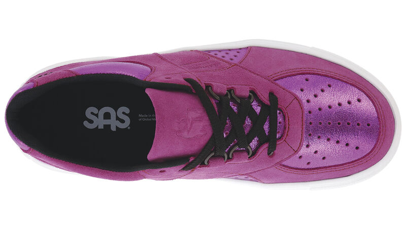 High Street-X LTD Lace Up Sneaker Pink Sparkle Top View