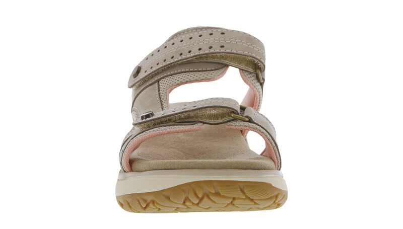 EmBark Slide Taupe/Pink Front View
