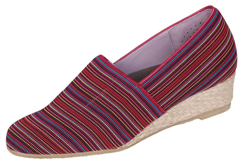 Becky Wedge Slip On, Red, large