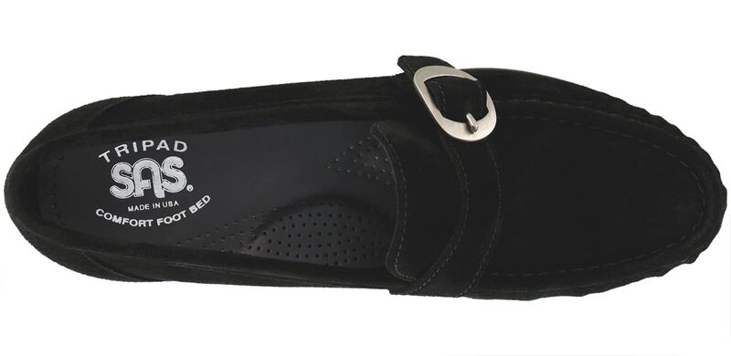 Lara Black Suede Left Top View
