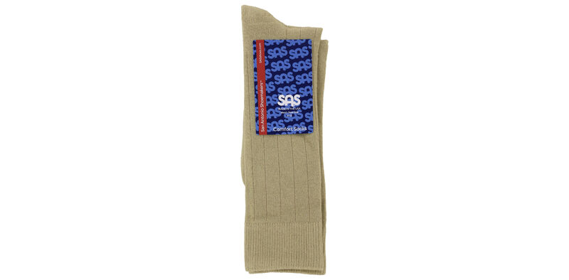 Mayo Viscose Men&#39;s Medium Khaki Socks Front View