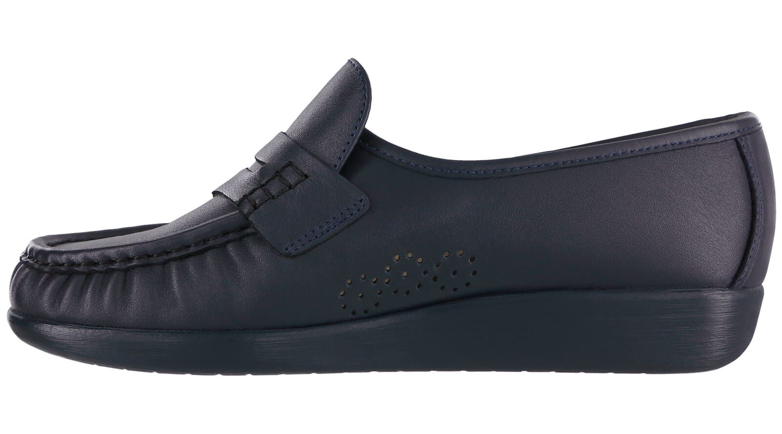 black slip on loafer