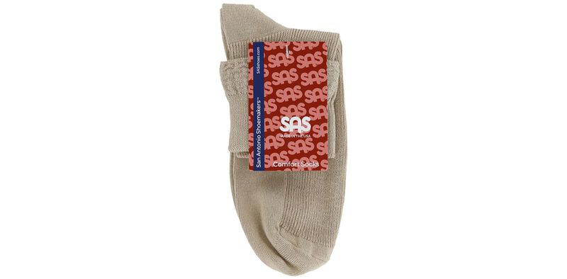 Mayo Ruffled Diamond Medium Khaki Socks Front View