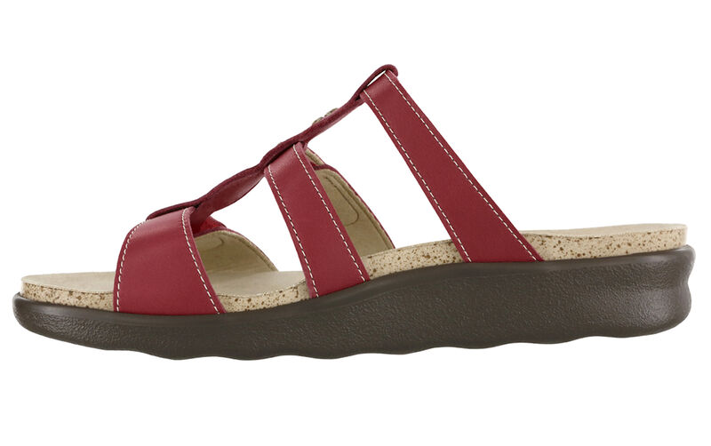 Naples  Slide Sandal, Red, large