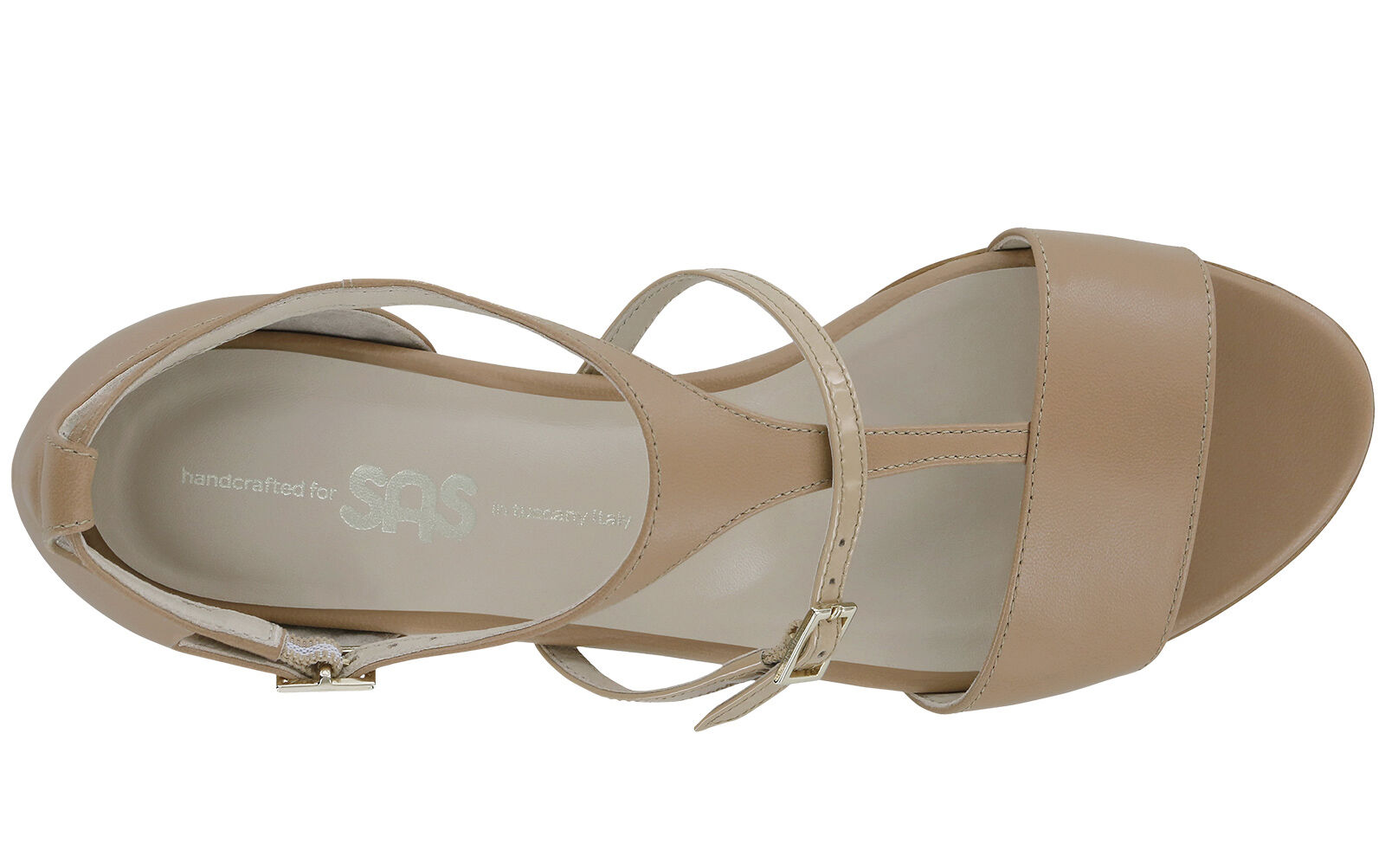 Sandra T-Strap Wedge Sandal | SAS Shoes