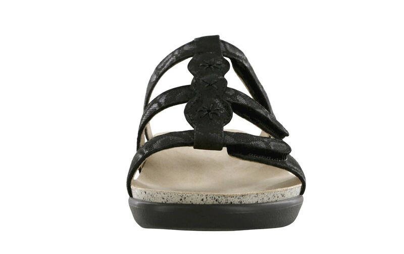 Naples  Slide Sandal, Nero Snake, large