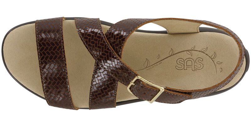 Laguna Cross Strap Sandal - Weave Henna, , large
