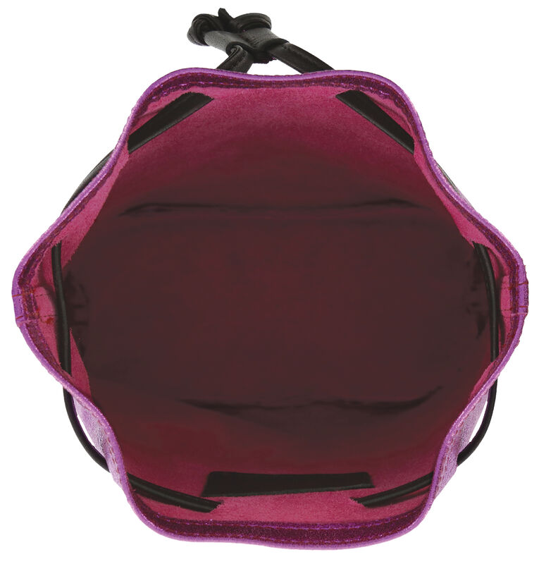 Gracie LTD Drawstring Bag Pink Sparkle Open View