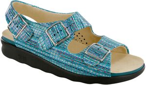 Relaxed Heel Strap Sandal - Rainbow Teal