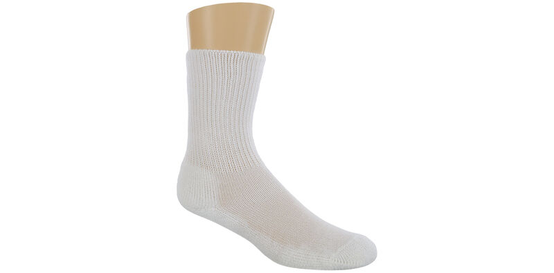 Thorlo Health Padds Medium White Socks Model View