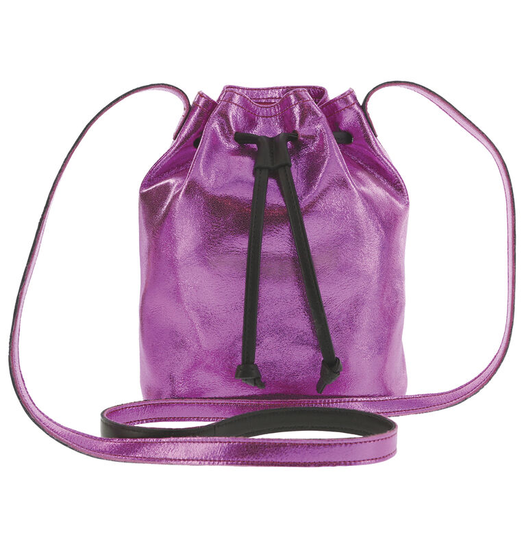 Gracie LTD Drawstring Bag Pink Sparkle Front View