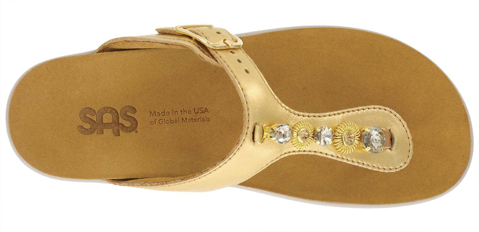 Dazzle T-Strap Slide Sandal | SAS Shoes
