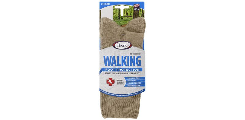 Thorlo Crew Medium Khaki Socks Front View